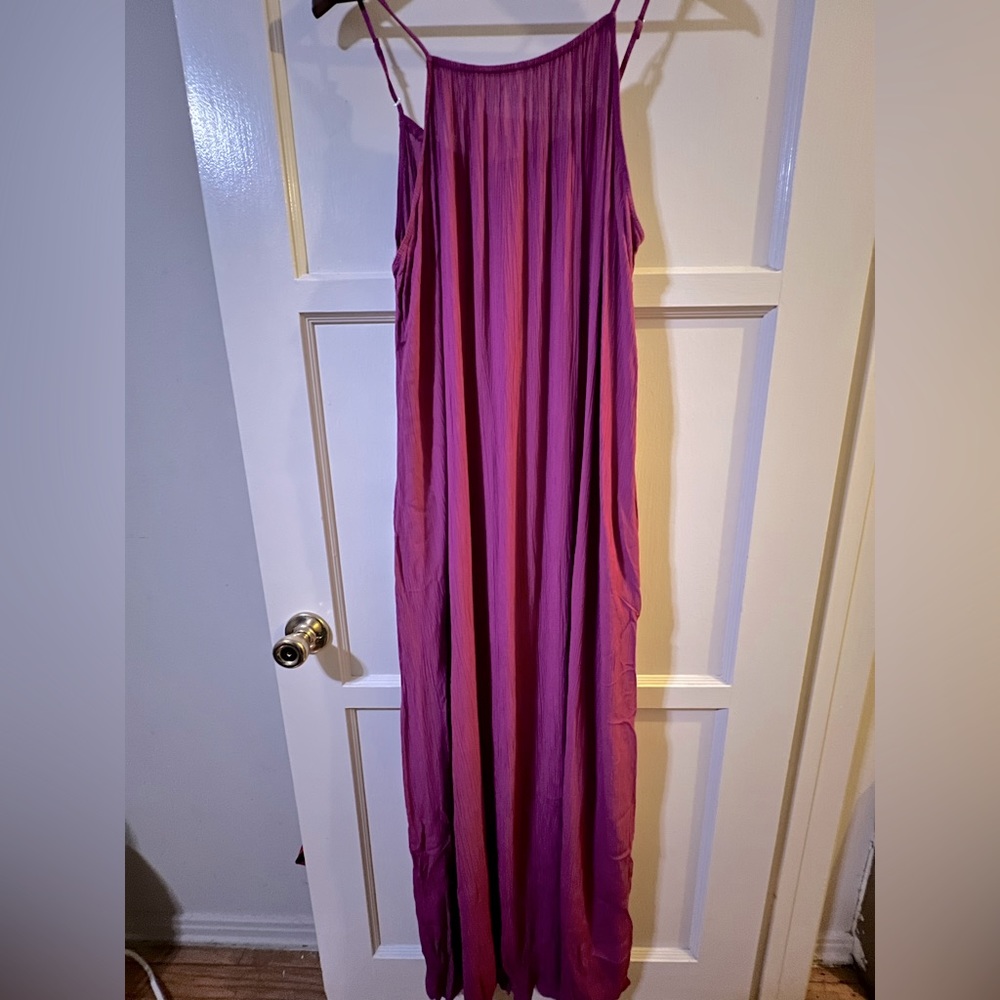 LONG SUMMER DRESS - Fuchsia/Purple XL